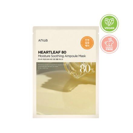 Anua Heartleaf 80% Moisture Soothing Ampoule Mask (1ks)