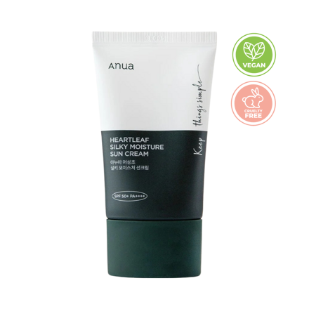 Anua - Heartleaf Silky Moisture Sun Cream SPF 50+/PA++++ - 50 ml