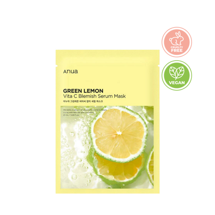 Anua Green Lemon Vita C Blemish Serum Mask - rozjasňujúca maska s vitamínom C (1ks)