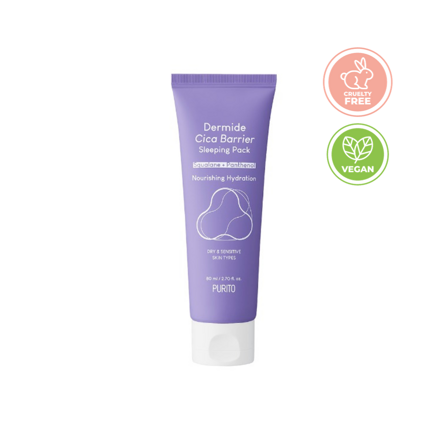 Purito Dermide Cica Barrier sleeping pack výživný krém s centellou asiaticou a ceramidami 80 ml